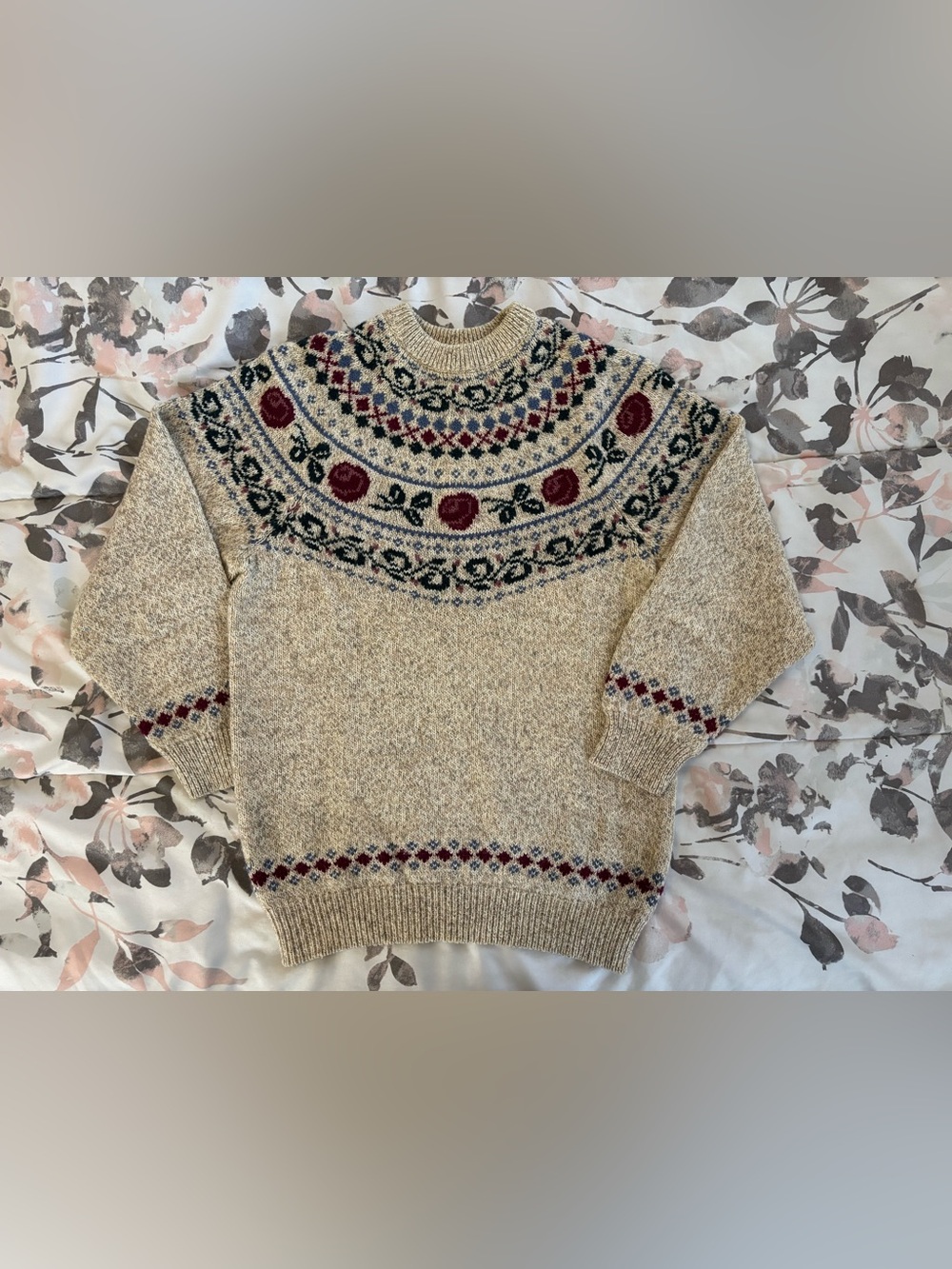 Vintage Northern Reflections fair isle wool blend sweater